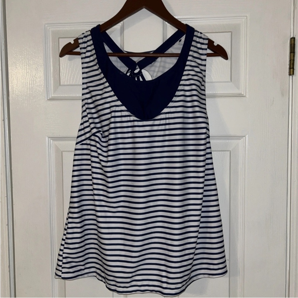 3 piece swimsuit: Swim tank, Swim halter bra, and swim shorts 16w, flattering!